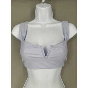 Citrine Swim Top Womens Large Blue Bikini Stretch Beach Pastel